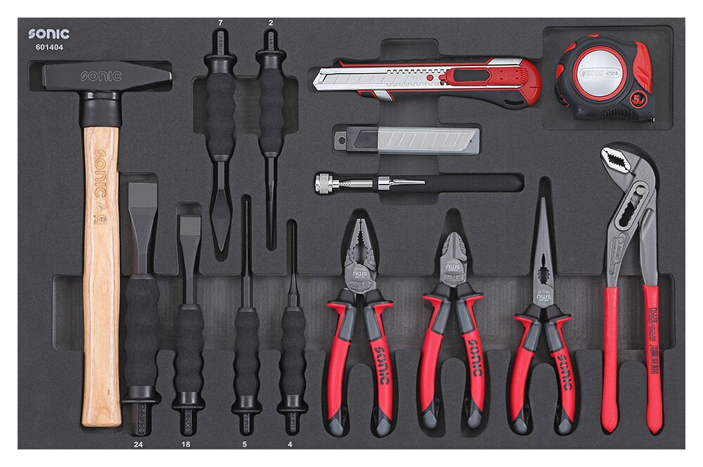 Tool set for trolleys, 14 pcs (601404, SONIC)