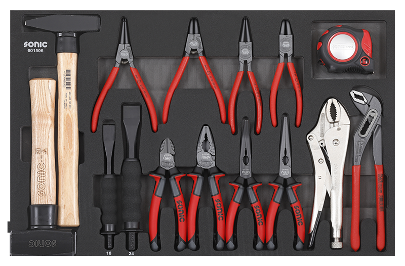Įrankių komplektas į vežimėlius (15vnt) Sonic Equipment BV 601506