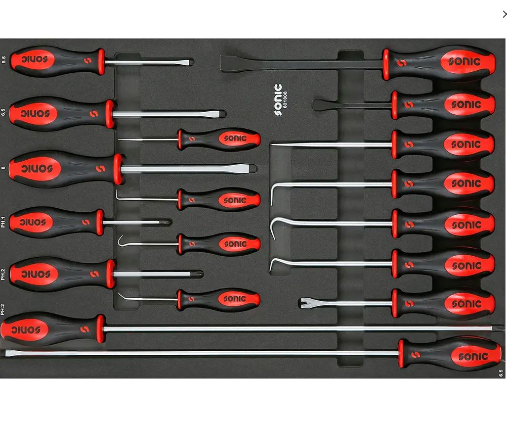 Įrankių komplektas vežimėliams, 18 vnt., 601808, SONIC EQUIPMENT 