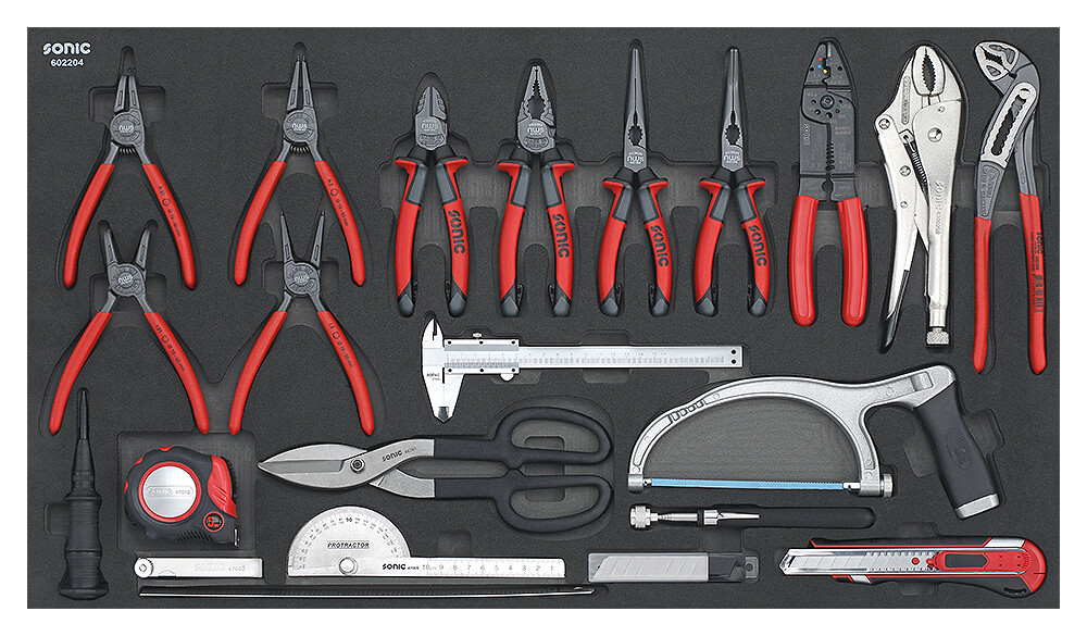 Įrankių komplektas į vežimėlius, 22 vnt., SONIC EQUIPMENT (602204, SONIC)