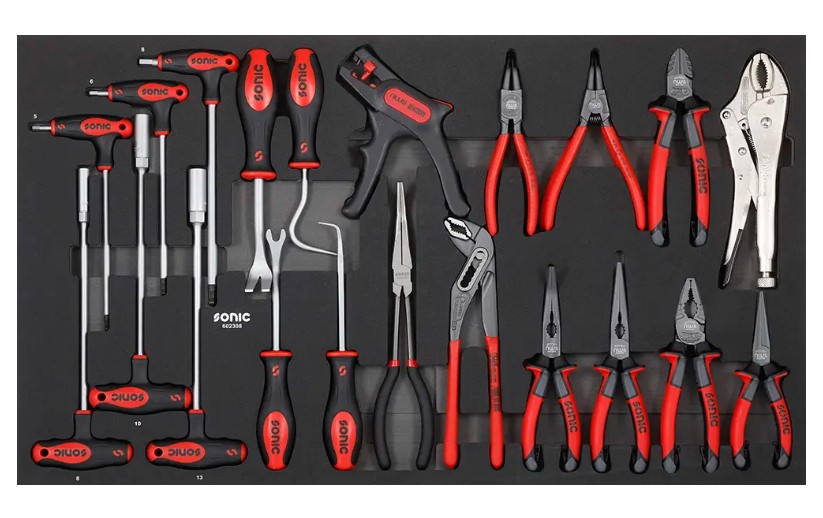 Įrankių komplektas į vežimėlius, 23 vnt., 602308, SONIC EQUIPMENT 