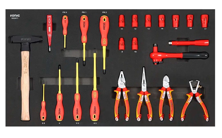 Įrankių rinkinys elektrikui, 24 vnt., 602411, SONIC []
