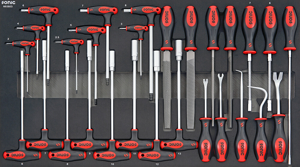 Tool trolley insert set (27 pcs) (602803, SONIC)