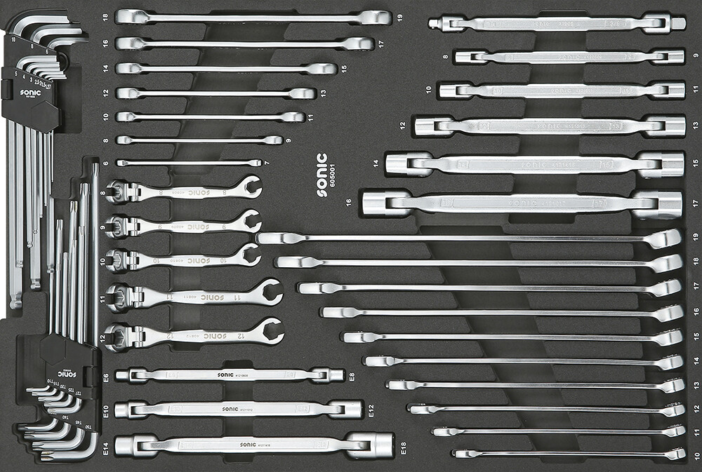 Įrankių komplektas į vežimėlius, SFS, 50 vnt., SONIC EQUIPMENT (605001, SONIC)