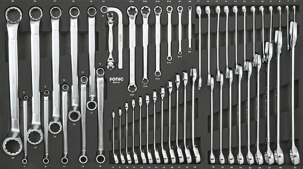 Įrankių komplektas į vežimėlius, 51vnt., SONIC EQUIPMENT (605101, SONIC)