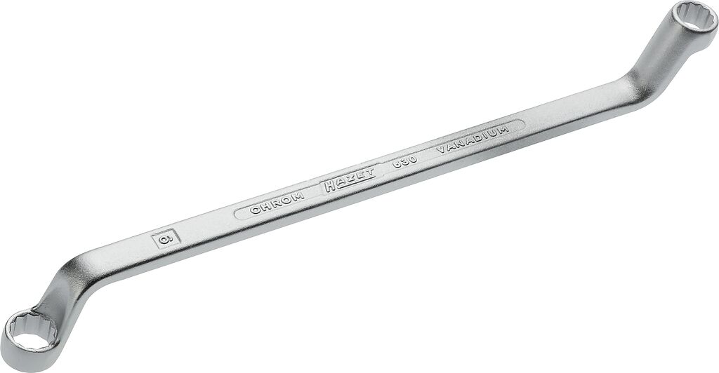 Double box-end wrench - Outside 12-point traction profile (630-8X9, HAZET)