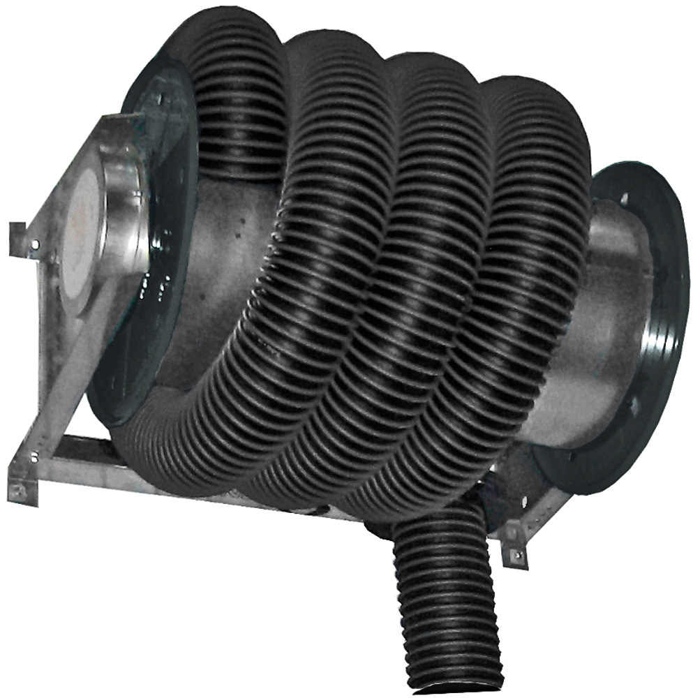 Exhaust Reel with Hose 6" - 10M (64580, EUROLUBE)