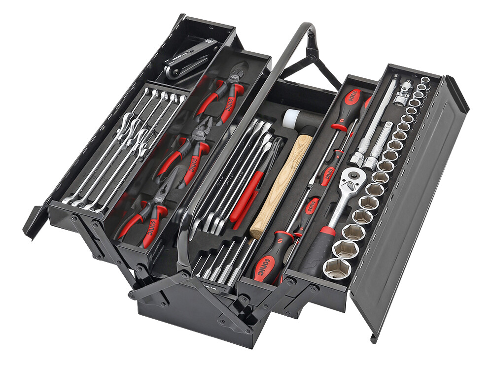 Tool case with 62-piece tool set (706201, SONIC)