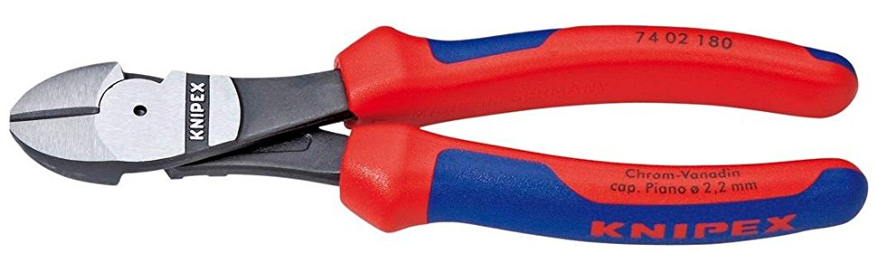 Replės šoninio kirpimo sustiprintos 180mm (74 02 180, KNIPEX)