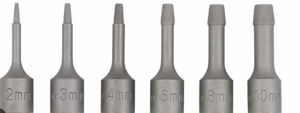 Galvučių 3/8 su„Twister“ kištukinių lizdų rinkinys 6 vnt. 