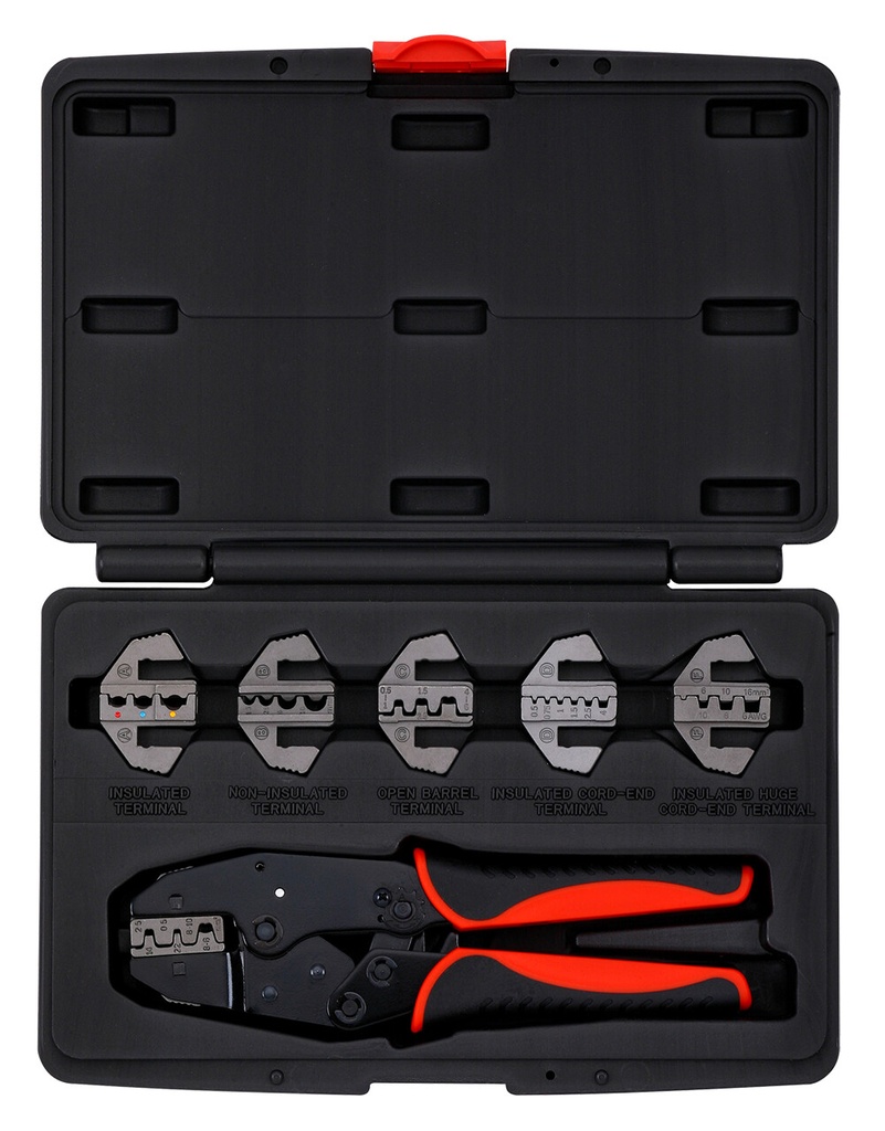 Crimping pliers with exchangeable jaws, 7 pcs (813001, SONIC)