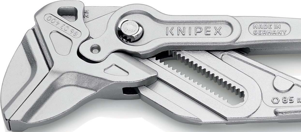 Replės-veržliaraktis XL 400 mm, užspaudžia iki 85 mm (86 03 400, KNIPEX)