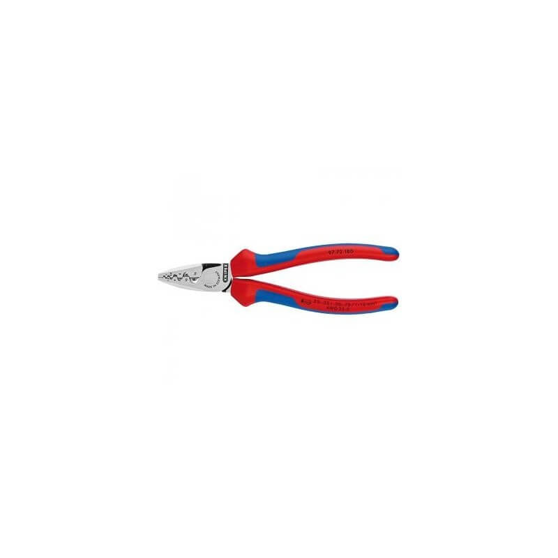 KNIPEX laidų antgalių (gilzių) užspaudimo replės 180 mm (97 72 180, KNIPEX)