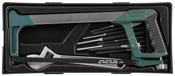 14PCS HACKSAW, CHISEL, PUNCH & (M645114SP, JONNESWAY)