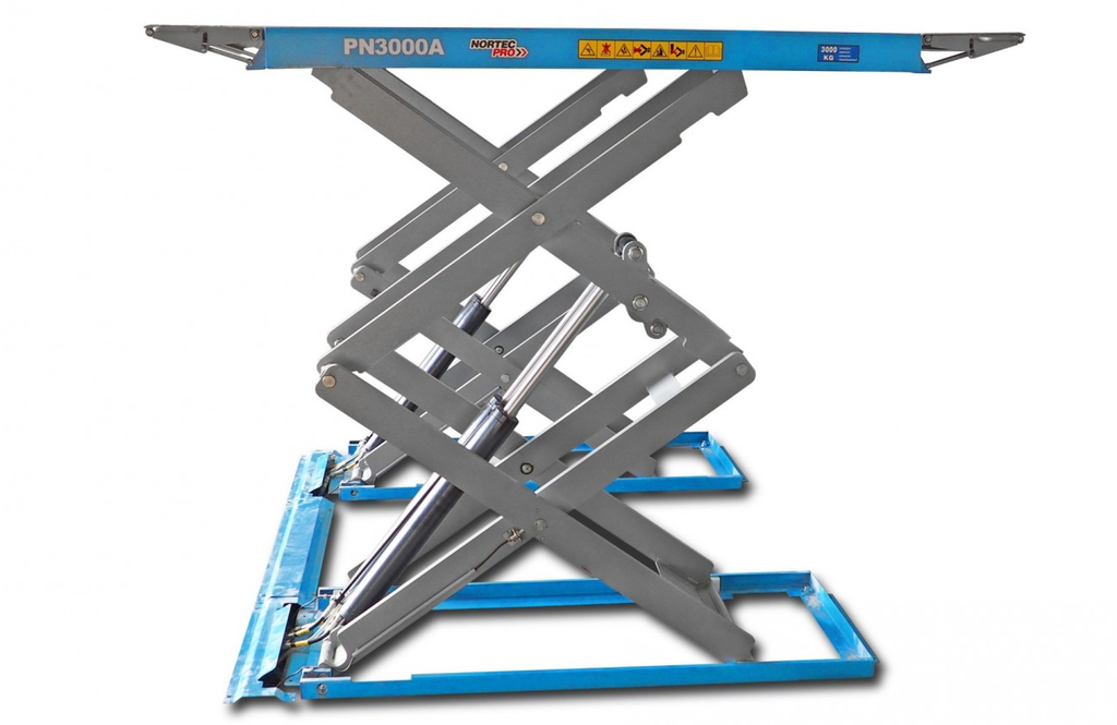 Žirklinis keltuvas žemo profilio 3 t/230V-380V Nortec (PN3000A, COFRAMA)