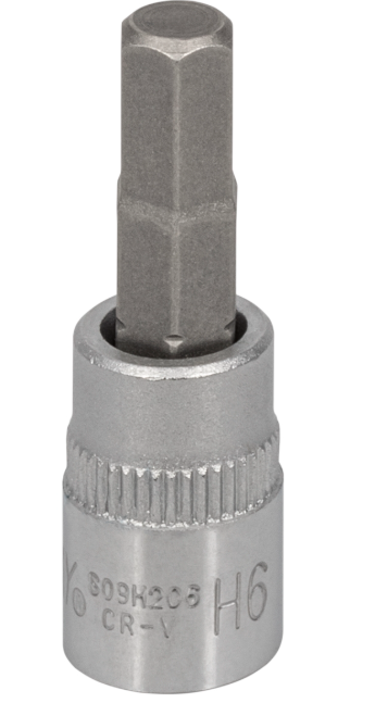 1/4"DR. HEX BIT SOCKET SIZE: H6
