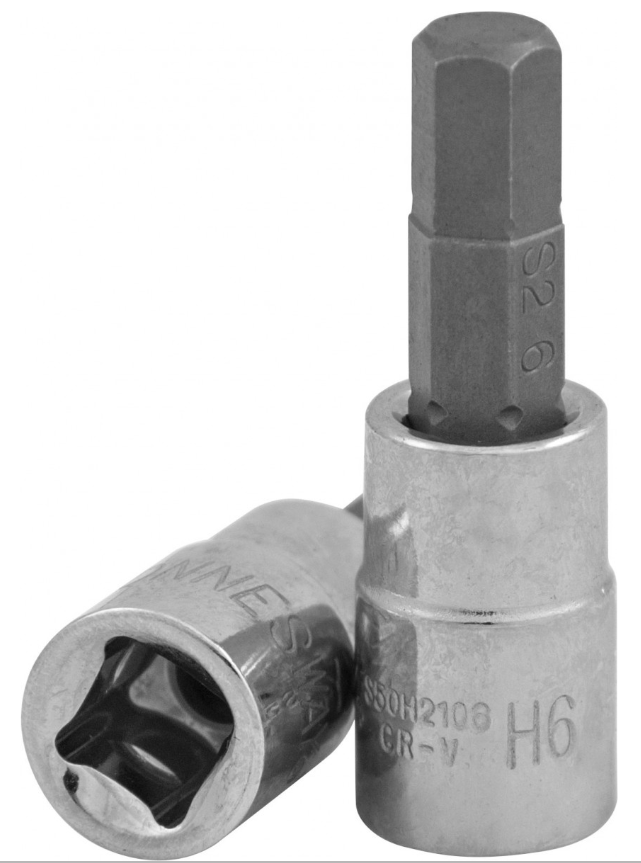 Galvutė su šešiabriauniu (HEX) antgaliu 1/2", dydis: H10 (S09H410, JONNESWAY)