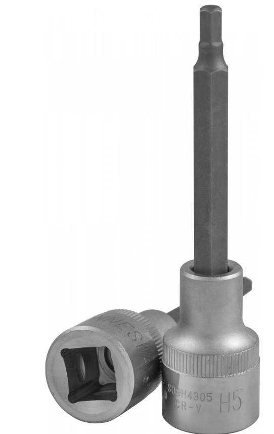 1/2" šešiabriaunis antgalis: H7, ilgis 100 mm