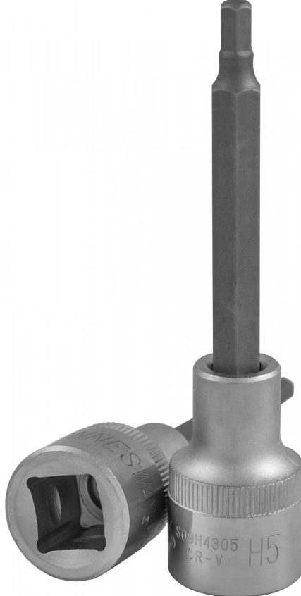 1/2"DR. ŠEŠIAKAMPIS ANTGALIS GALVUTĖ DYDIS: H8, ILGIS: 100 MM