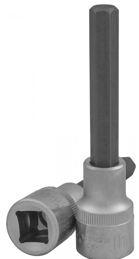 1/2"DR. ŠEŠIAKAMPIS ANTGALIS DYDIS: H10, ILGIS: 100 MM