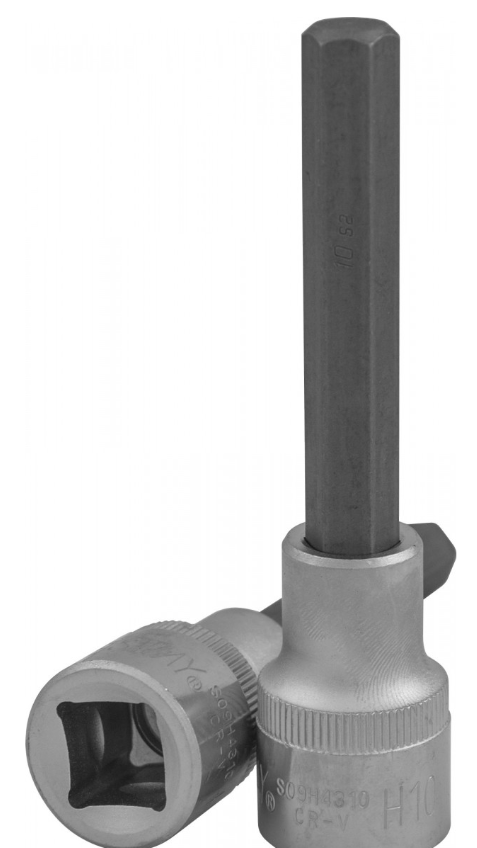 1/2" šešiabriaunis antgalis: H14, ilgis 100 mm