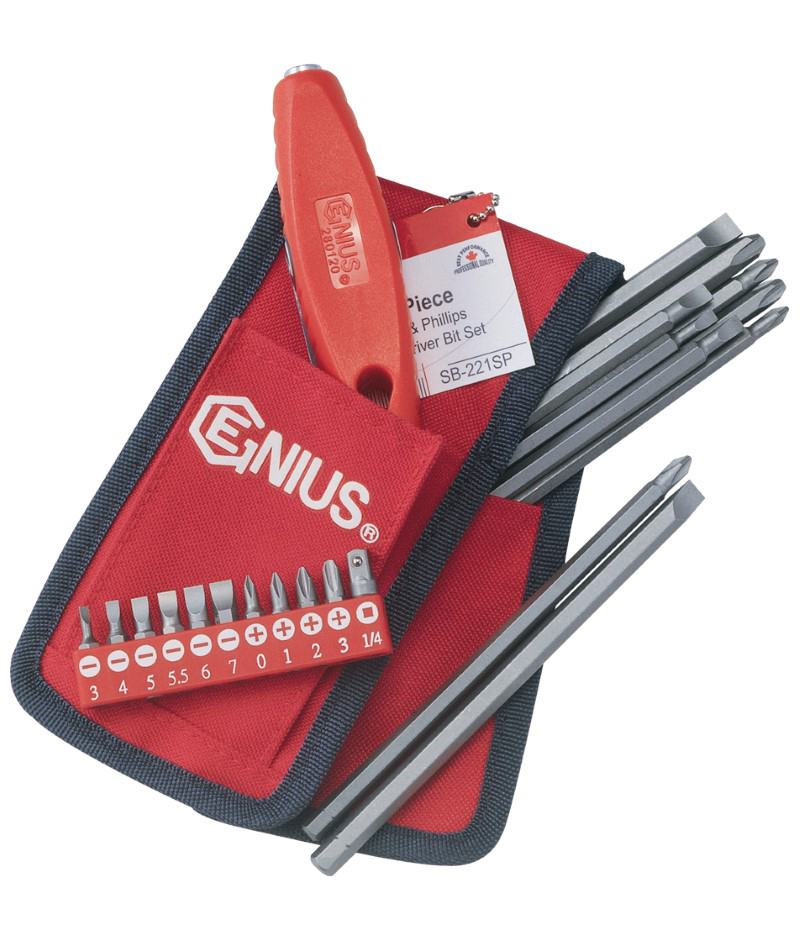Bits in PVC case compl. (21 pcs.) (SB-221SP, GENIUS)