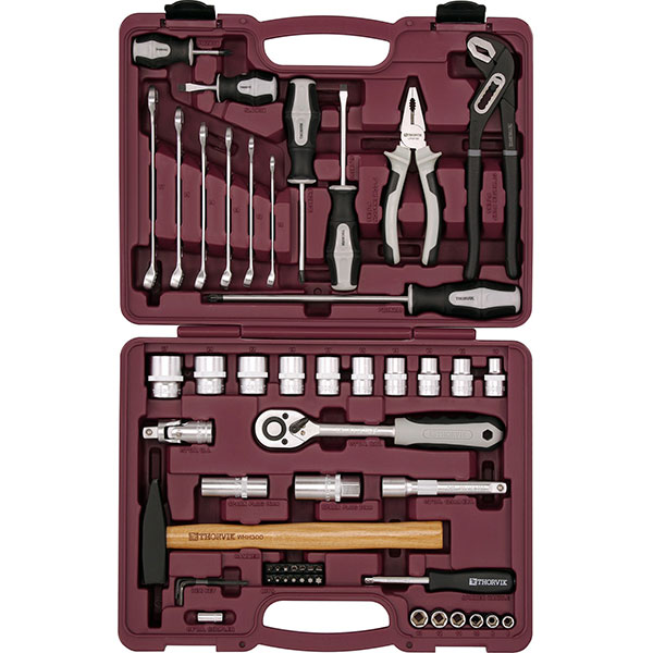 Įrankių komplektas 1/4" 1/2" DR,  56 vnt