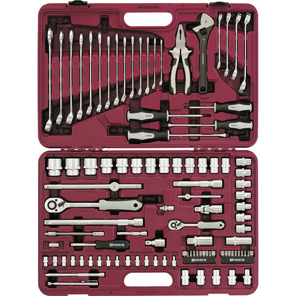 Įrankių komplektas 1/4"+1/2" DR, 101 vnt (UTS0101, THORVIK)