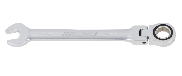 FLEXIBLE 72 TEETH RATCHETING COMBINATION WRENCH, SIZE: 15MM (W66115, JONNESWAY)