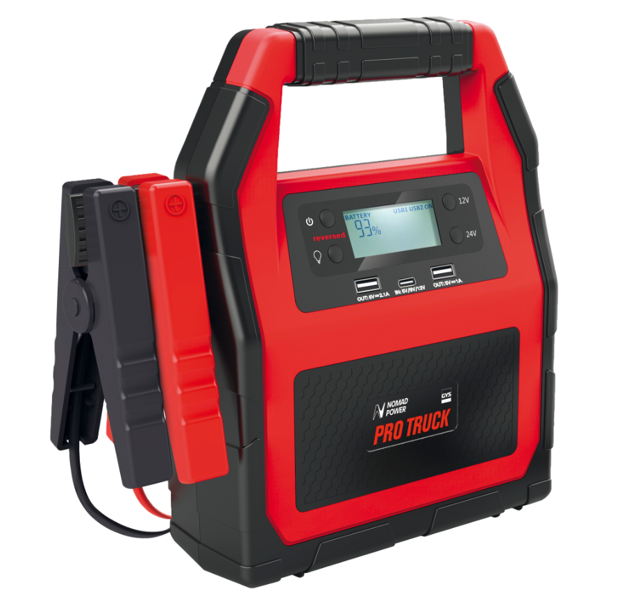 Akumuliatorių paleidėjas (ličio buksteris) NOMAD POWER PRO, 12/24 V (027527, GYS)