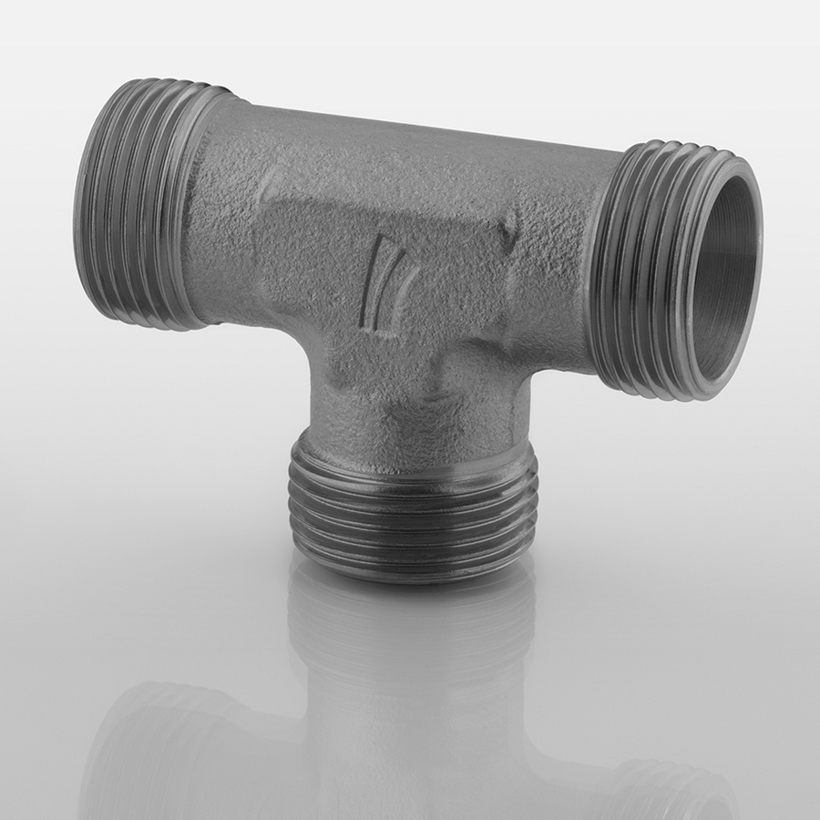 Trišakis srieginis sujungimas hidrauliniams 22mm vamzdžiams TCEL22  