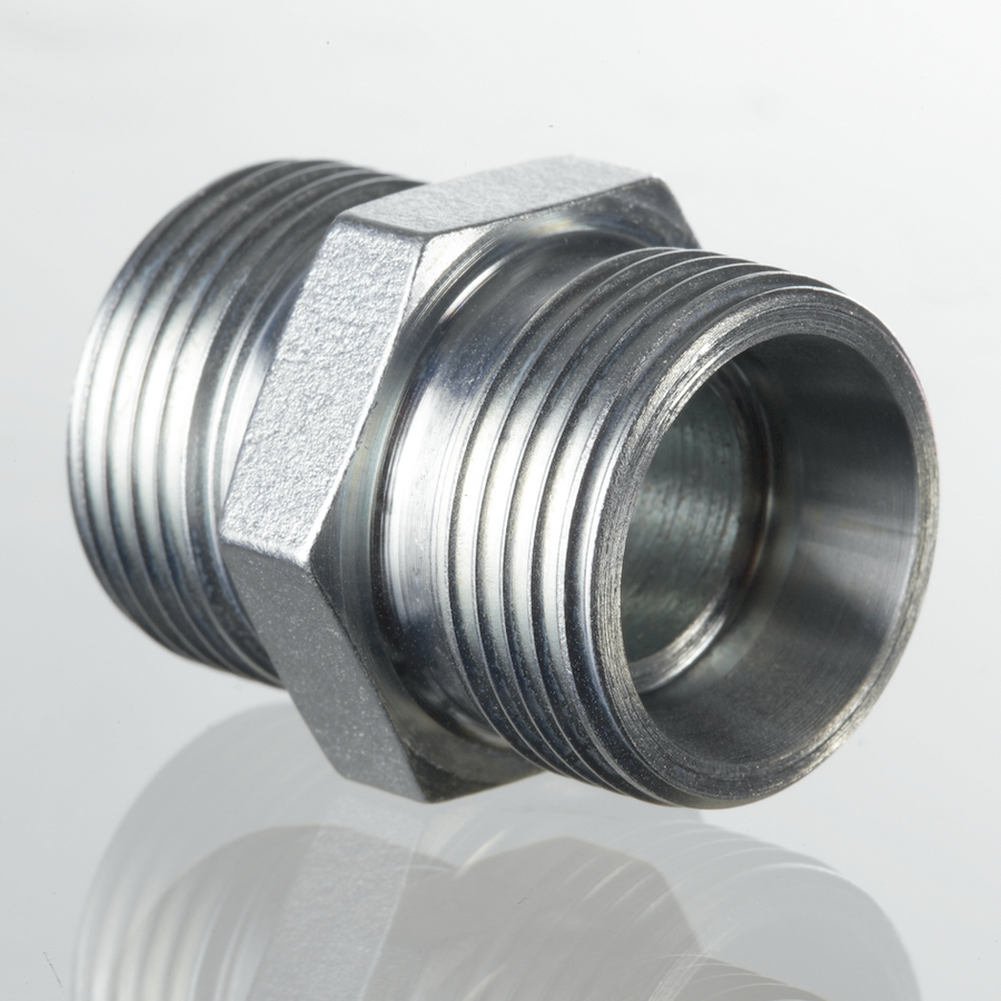 Tiesus srieginis sujungimas hidrauliniams 22mm vamzdžiams. 