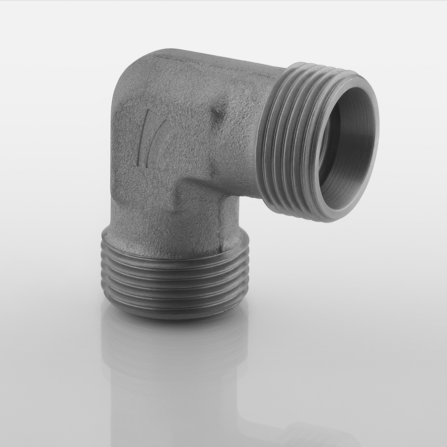 Kampinis srieginis sujungimas hidrauliniams 22mm vamzdžiams 90° 