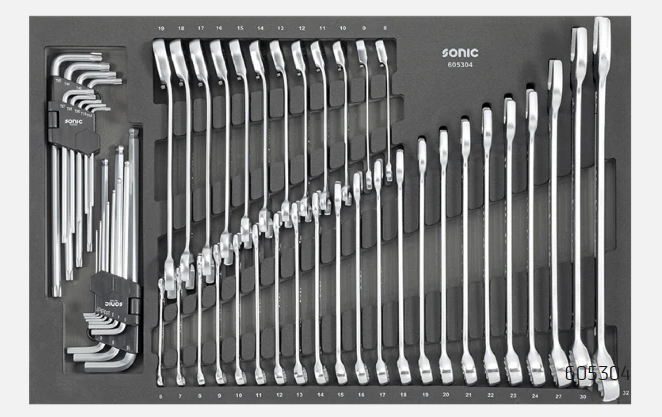 Wrench set for motorcycle SFS 53 pcs., 605304, SONIC EQUIPMENT 