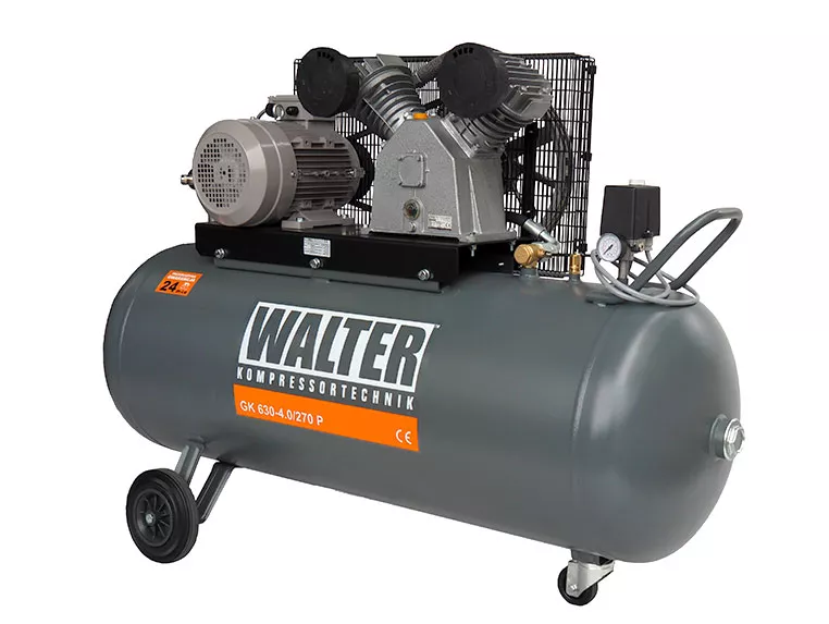 Reciprocating compressor GK 630 550l/min 4 kW 270L Walter