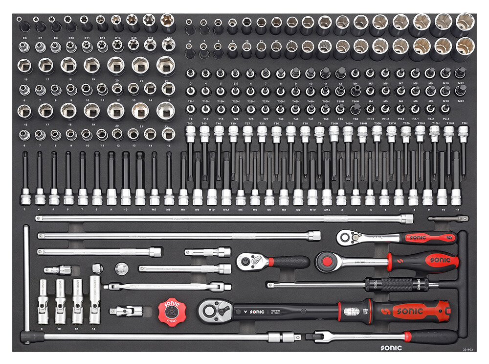 Combination set 3/8" SFS-XL 218-pcs. (221803, SONIC)