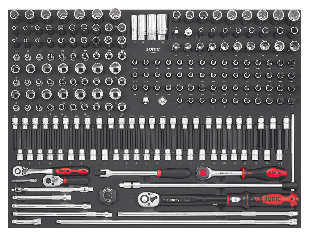 Combination set 3/8" SFS-XL 228-pcs. (222801, SONIC)