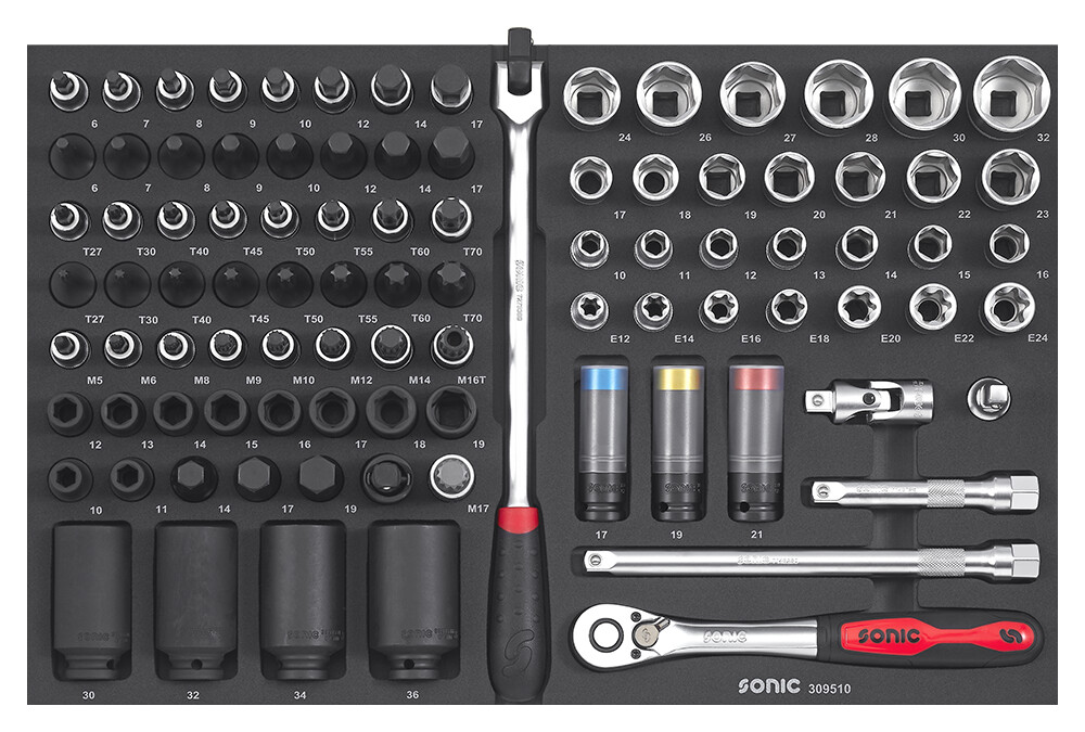 Įrankių komplektas į vežimėlius, 95 vnt., SONIC EQUIPMENT (309510, SONIC)