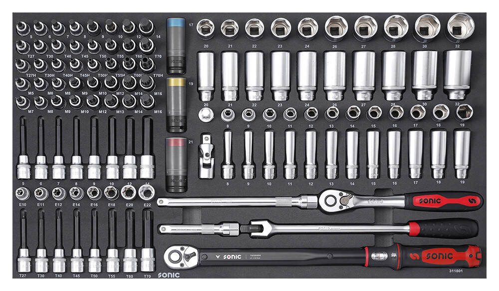 Įrankių komplektas į vežimėlius (118 vnt), SONIC EQUIPMENT (311803, SONIC)