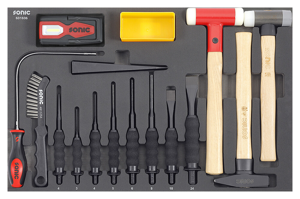 Tool set with hammers and chisels (601606, SONIC)