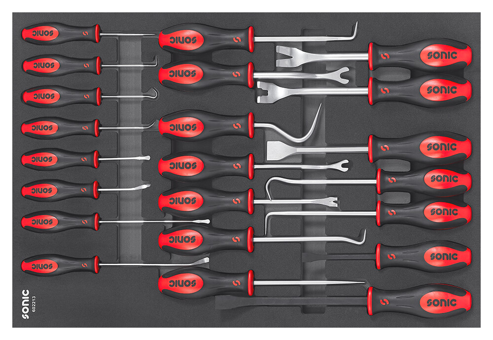 Screwdriver and pry bar set SFS-M foam insert, 22 pcs (602213, SONIC)