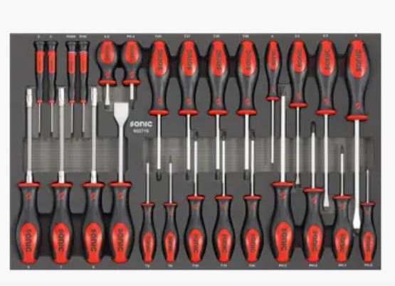 Atsuktuvų rinkinys į vežimėlį, 27vnt., Sonic Equipment, 602716