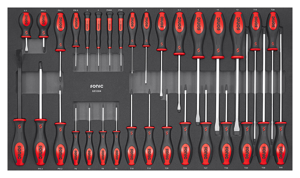 Atsuktuvų rinkinys, 33 vnt., SONIC EQUIPMENT (603304, SONIC)