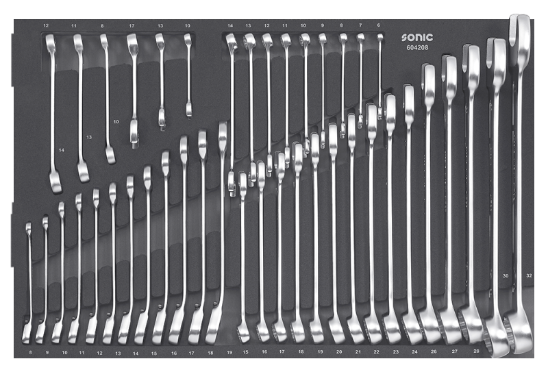 Raktų rinkinys į vežimėlius, 42vnt., 604208, SONIC EQUIPMENT 