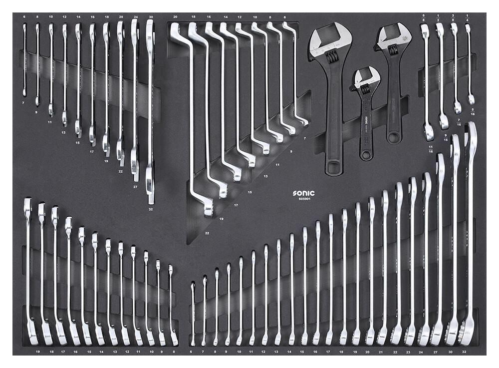 Wrench set SFS-XL 59-pcs. (605901, SONIC)