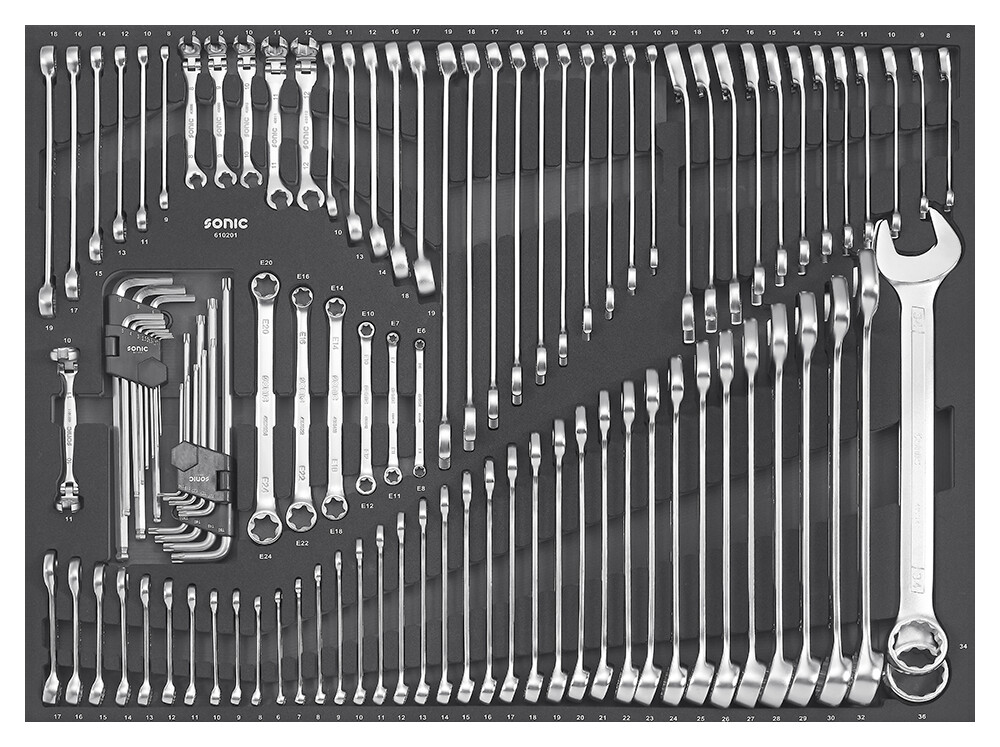 Wrench set SFS-XL 102-pcs. (610201, SONIC)