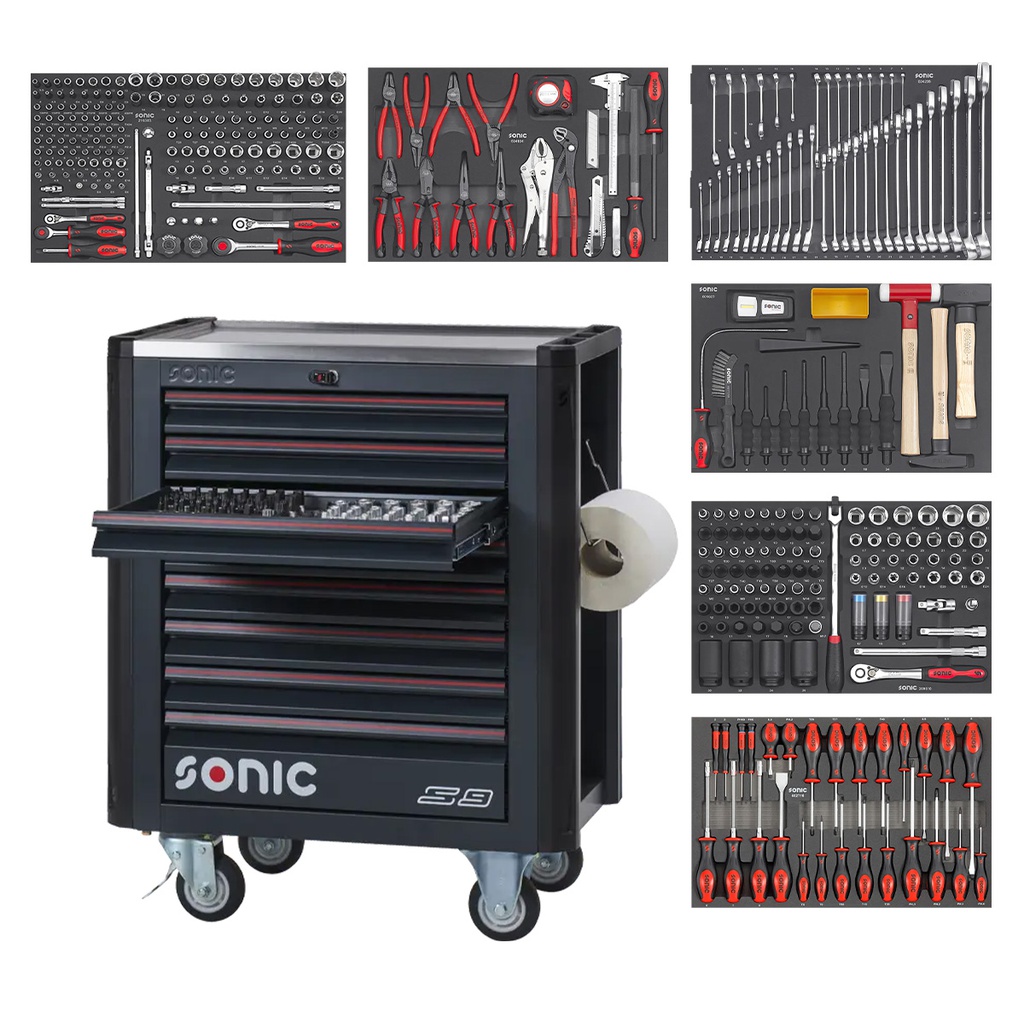 Filled toolbox NEXT S9, 384 pcs., 738477, SONIC 