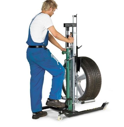 Wheel and rim lifter/trolley Compac Hydraulik