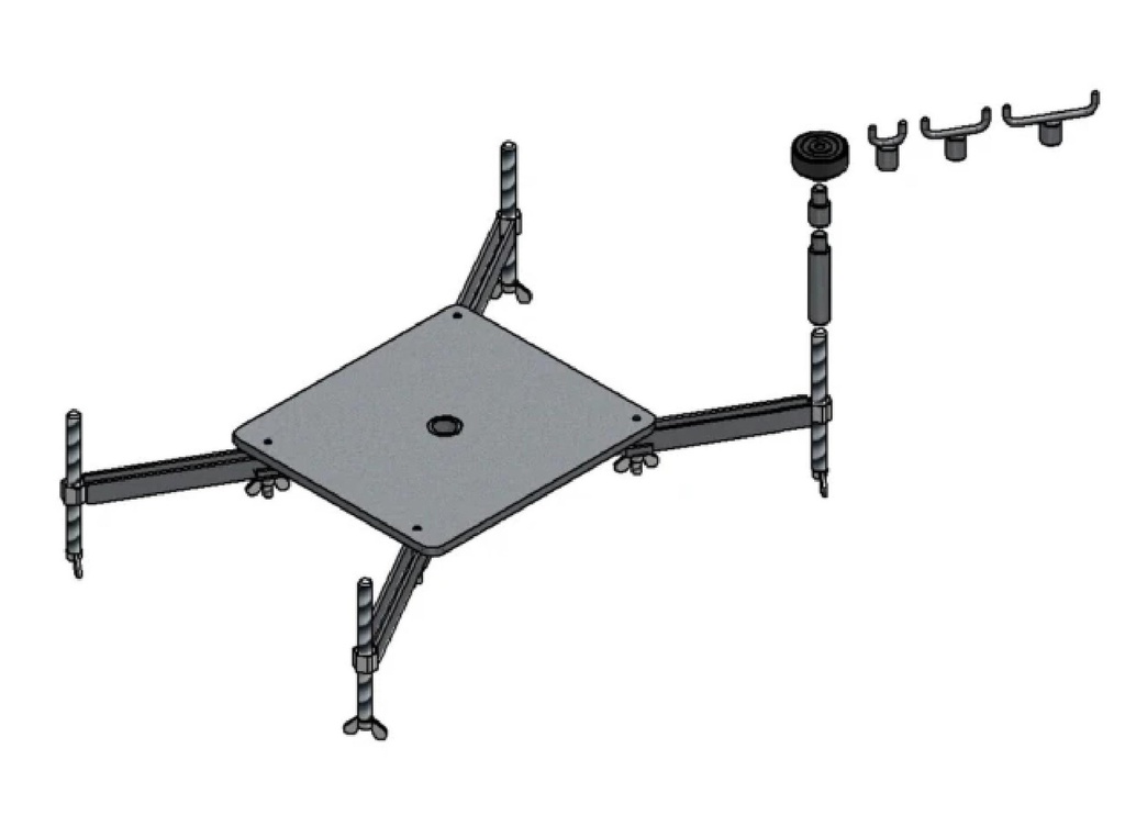 Aggregate plate with supporting arms A, 103802, RAVAGLIOLI