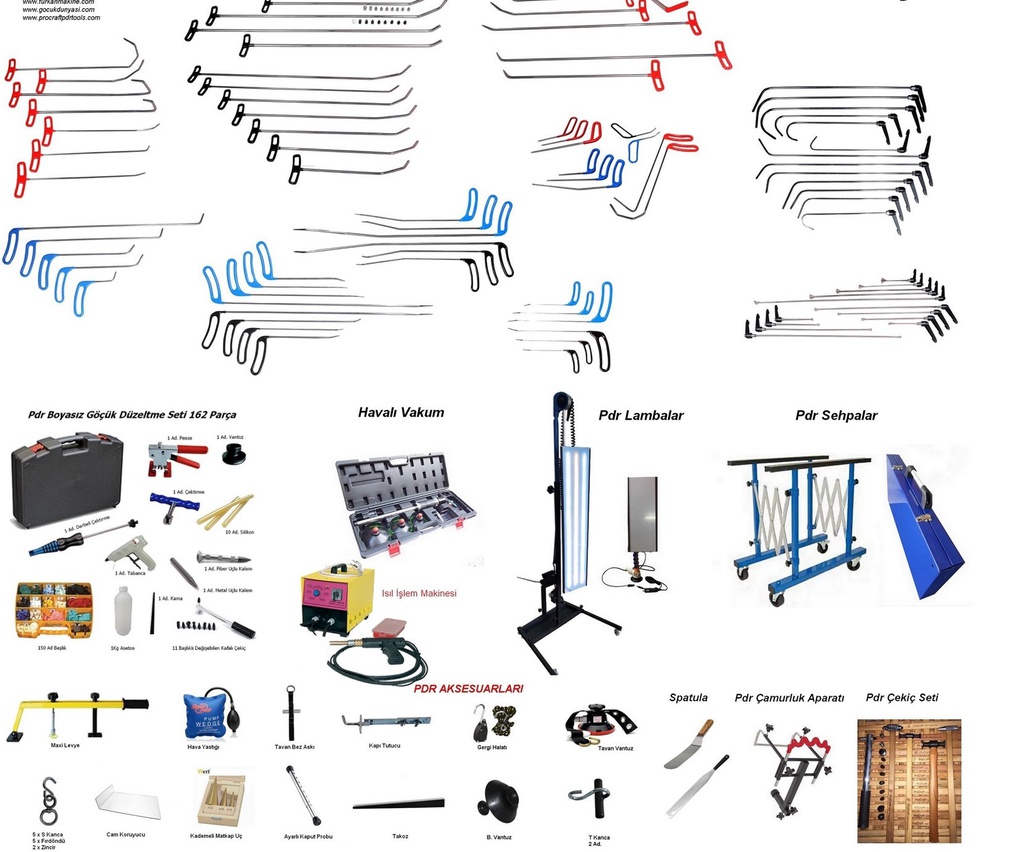 Įrankių komplektas lyginimui be dažymo